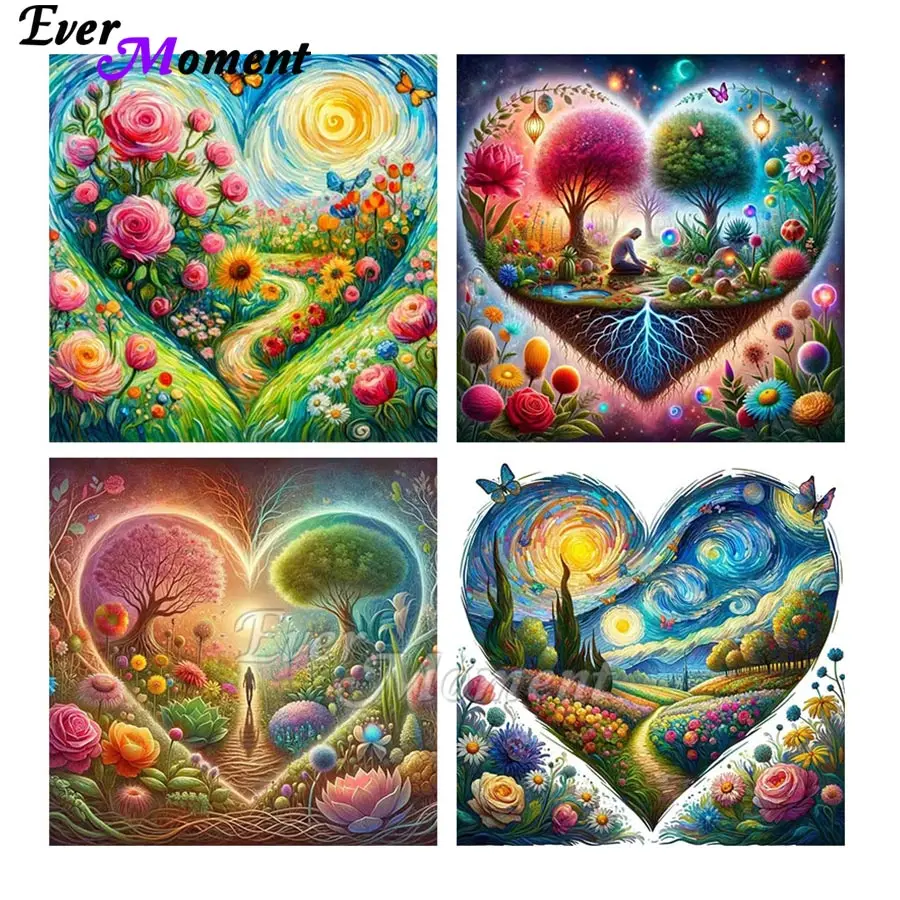 

Ever Moment Высокое качество Алмазная мозаика Пейзаж Звездная ночь 5D DIY Полный дрель Алмазная живопись Набор ASF2947