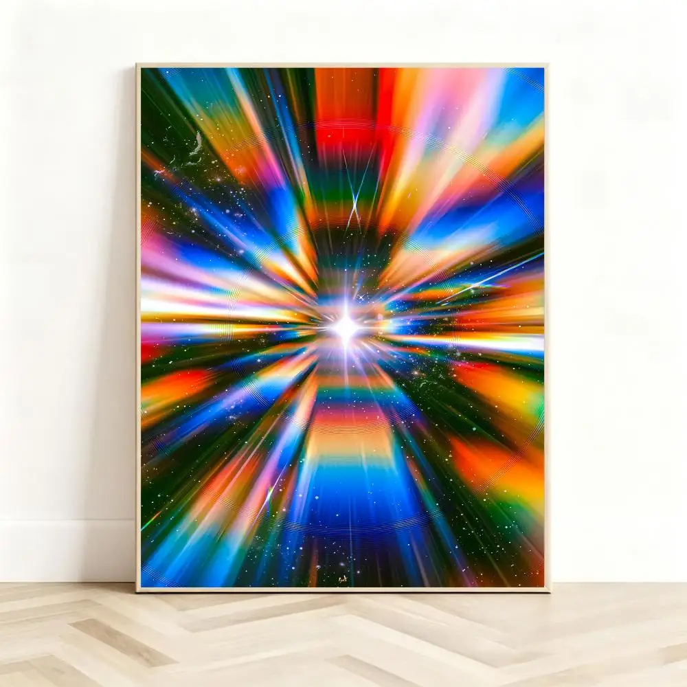 Neon-Tinted Aesthetic Style R-Retrowave Synthwave Poster Classic Self-Adhesive PP Wall Sticker for Living Room Bar Decor Gift