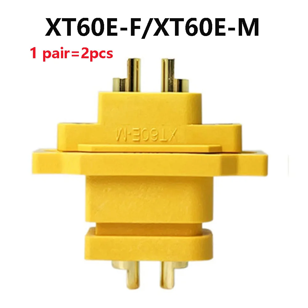 

XT60E Female Connector with Fixed Seat XT60 Copper Gold-plated Adaptation Aircraft Model Plug Socket for RC Models Multicopter ﻿