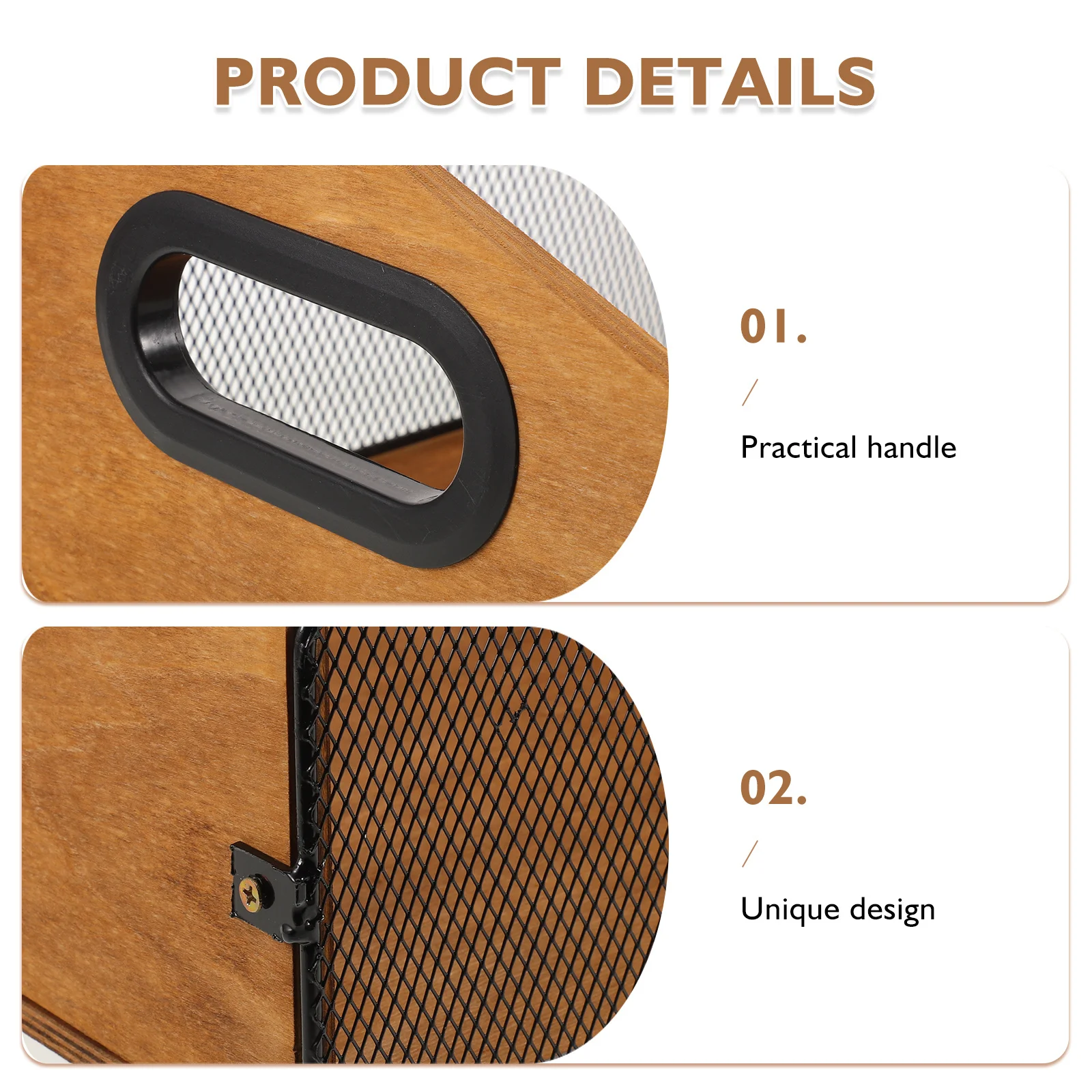 Wooden Record Storage Crate Vinyl Album Organizer Rustic Media Storage Holder Handles Desktop File Organizer Vinyl Records Box