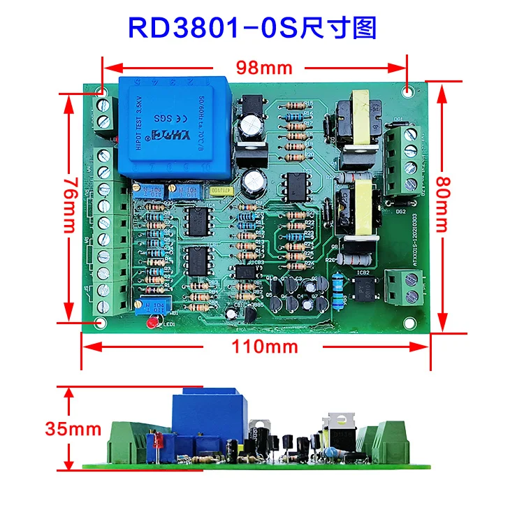 RD3801-0S Single-phase Thyristor Phase-shift Triggering 0-380V1-100A Constant Current Adjustable Charging Pile Control Board