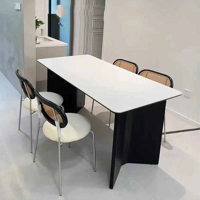 

Столы для приема Столовая Дизайнерский журнальный столик Обеденные наборы Сервис Современные комнаты Роскошный Comedor Мрамор Керамика Овальный круглый