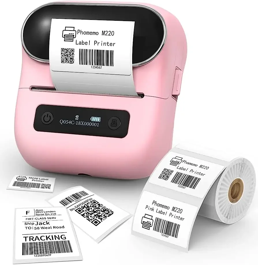 Phomemo M220 Receipt Wireless Connection 80Mm Mobile Handheld Mini Bar Code Small BT Printer Thermal Small Label Printer