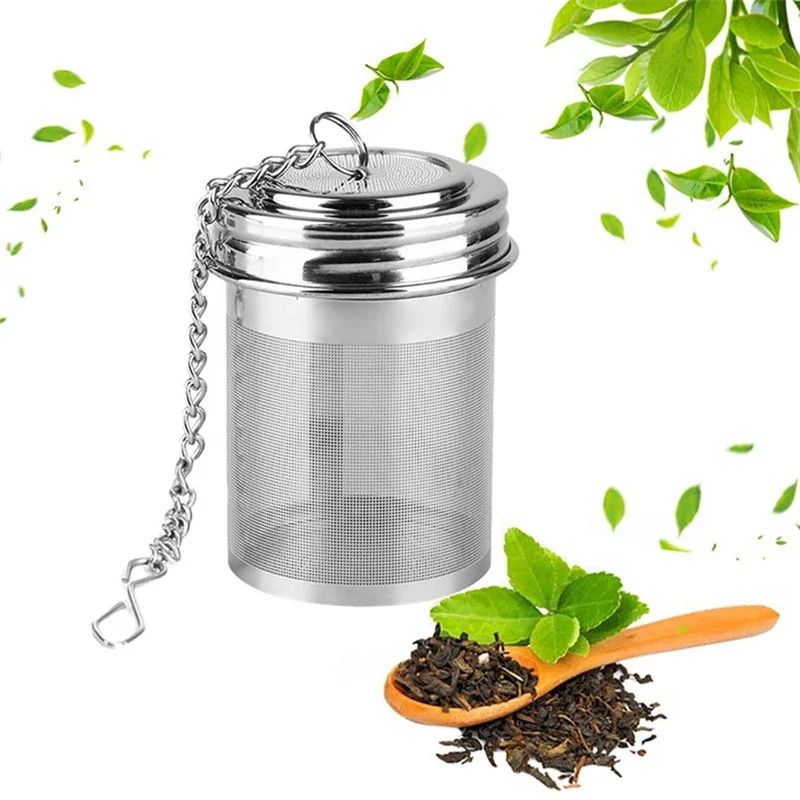 Stainless Steel Tea Leaf Infuser Strainer - Reusable Mesh Filter for Herbal Teapot