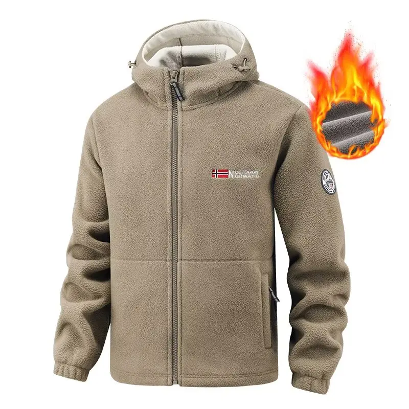 A piece that can get you through winter Men & Women's Outdoor Fleece Jacket - Fall/Winter, Hooded, Windproof, Warm for Cold Days