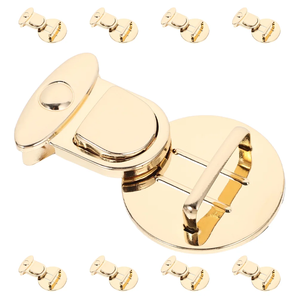 

10 Pcs Strap Iron Round Lock Hardware Accessories for Bag Metal Clasp Locks Key Clip