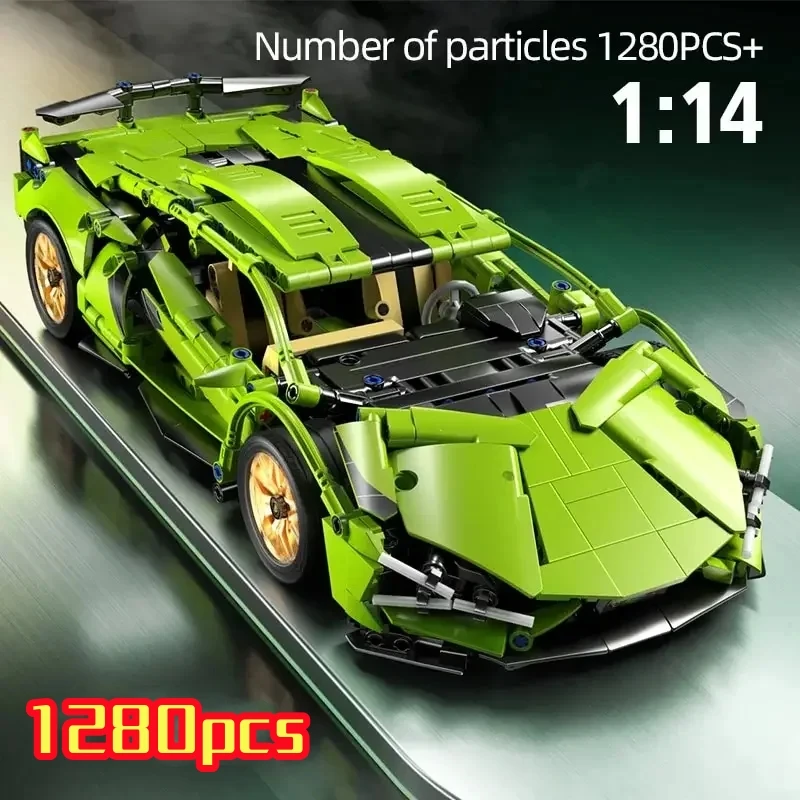 

Технический гоночный спортивный автомобиль, 1280 шт., модель строительных блоков, городской механический скоростной автомобиль, суперкар, кирпичная головоломка, игрушки для детей, подарок для взрослых