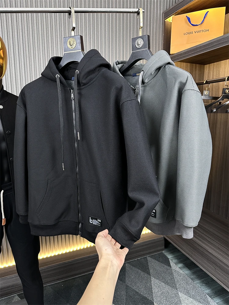 

Мужское вязаное повседневное пальто с капюшоном и серебряной подкладкой на меховой подкладке, осень-зима Faion Urban Sle Long Sve Thiened