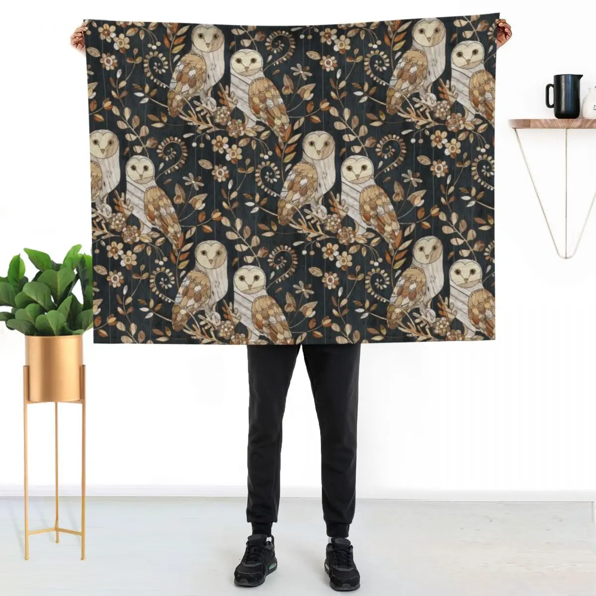 Wooden Wonderland Barn Owl Collage Throw Blanket christmas decoration Nap Bed Decorative Sofa Baby Tourist Blankets