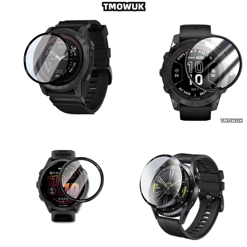 

For Garmin Fenix 6 7 8 7X 6X 7S 47mm 51mm Long-Term Protection PMMA Film Stays In Place