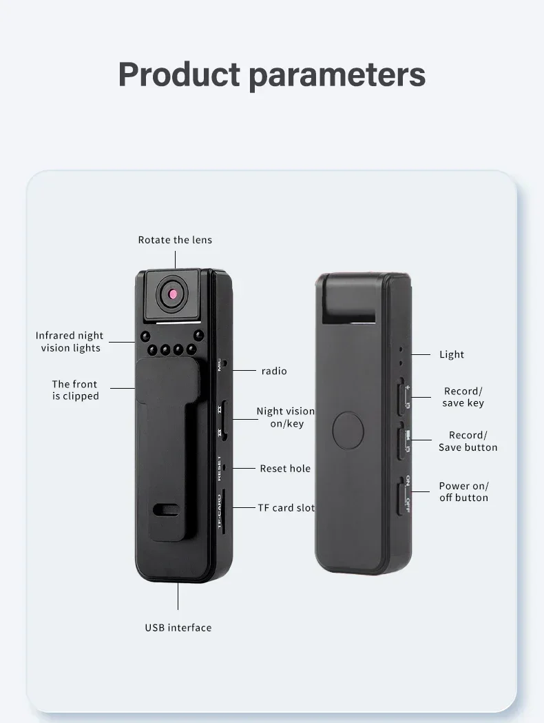 A7 HD 1080P Mini Camera Portable Small Digital Video Recorder For BodyCam Pocket Camera For Meeting Home Outdoor