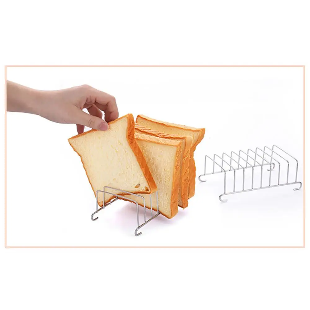 Toast Stand Stainless Steel Tool Bread Rack Portable Baking Rack Food Restaurant Cooling Grid Grid Rectangle Bread Rack