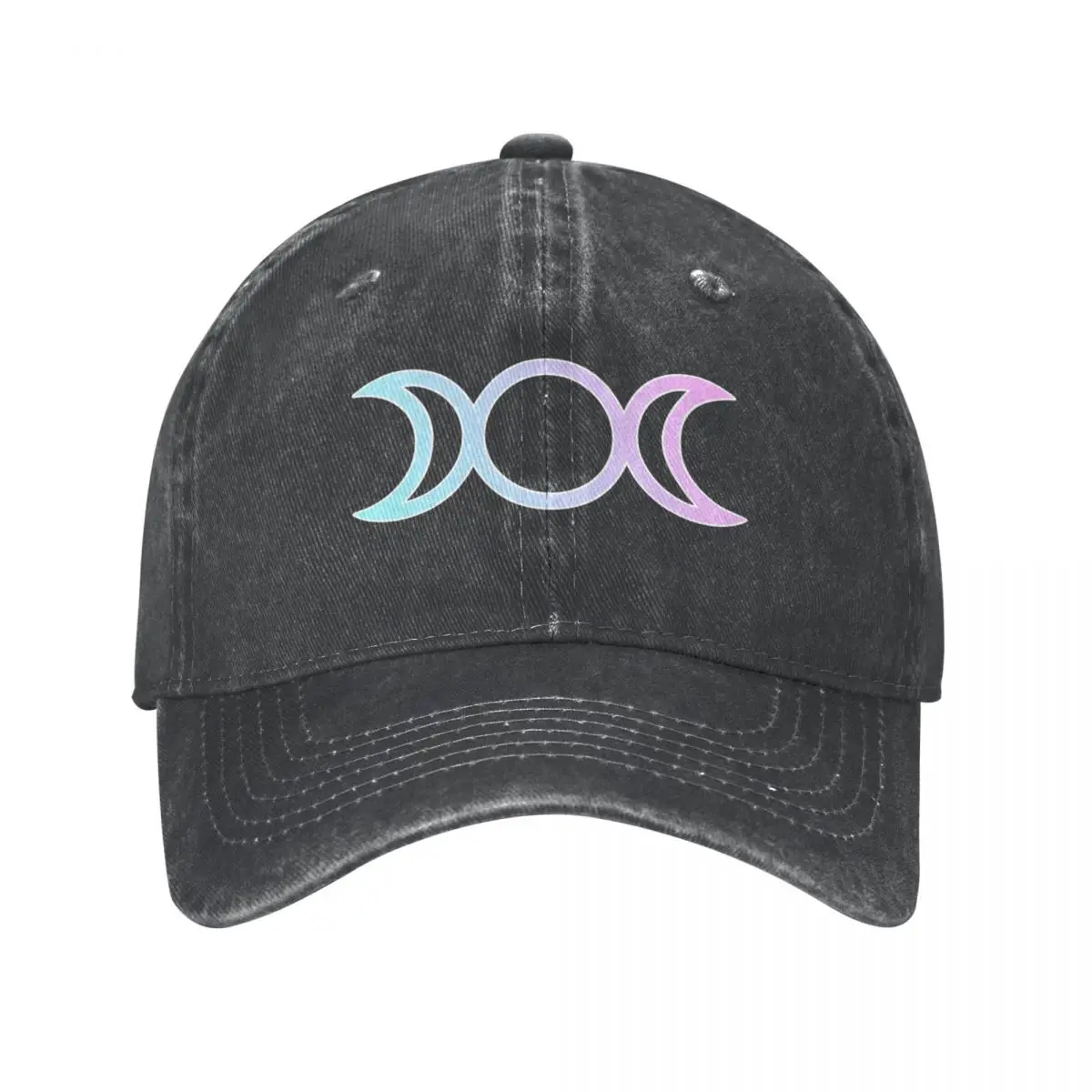 Triple Moon Wiccan Wicca Goth Aesthetic Halloween Pastel Cowboy Hat Sun Hat For Children Sun Cap Boy Women's