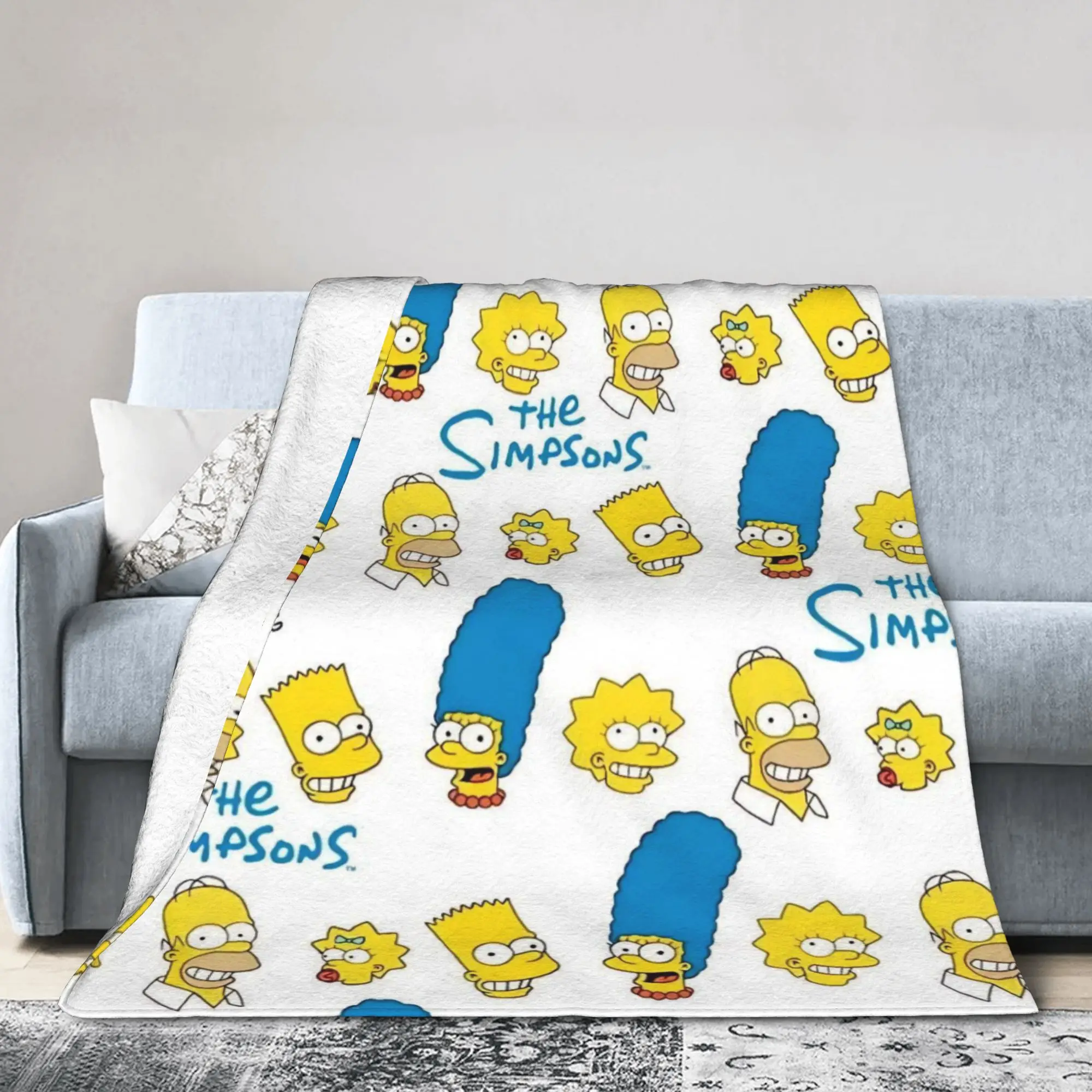 The S-Simpsons Blanket Flannel Textile Decor Multi-function Ultra-Soft Throw Blankets for Bedding Travel Rug Piece