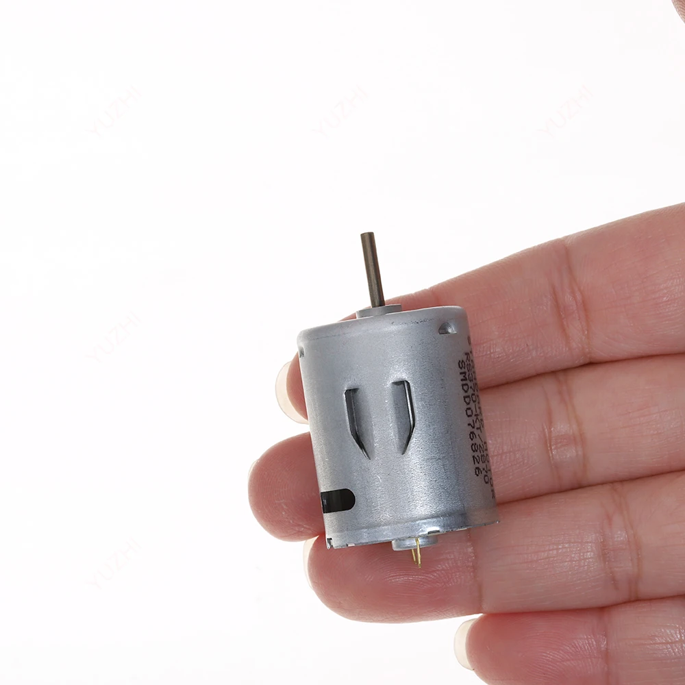 DC 12V 22000RPM Mini 24mm Round 370 Motor Carbon Brush Large Torque Strong Magnetic Motor with Cooling Hole