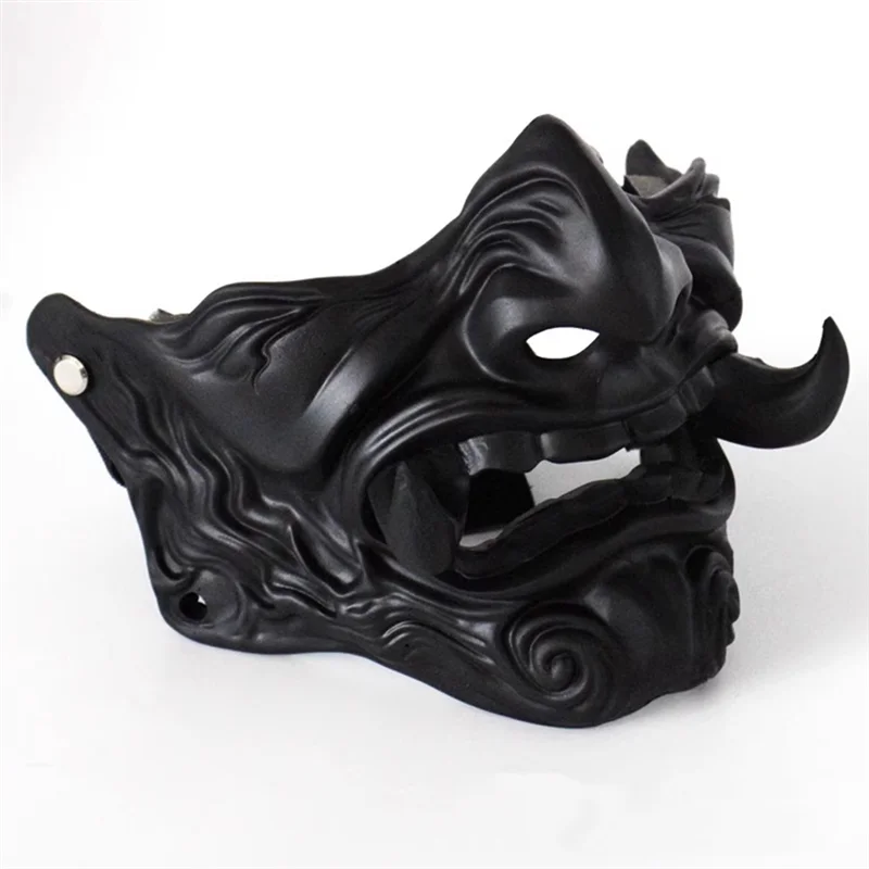 B24C-اليابان هانيا اليابانية الشيطان شبح قناع المهام لجميع القديسين تأثيري أوني الساموراي نو كابوكي قناع الكرة الفاخرة