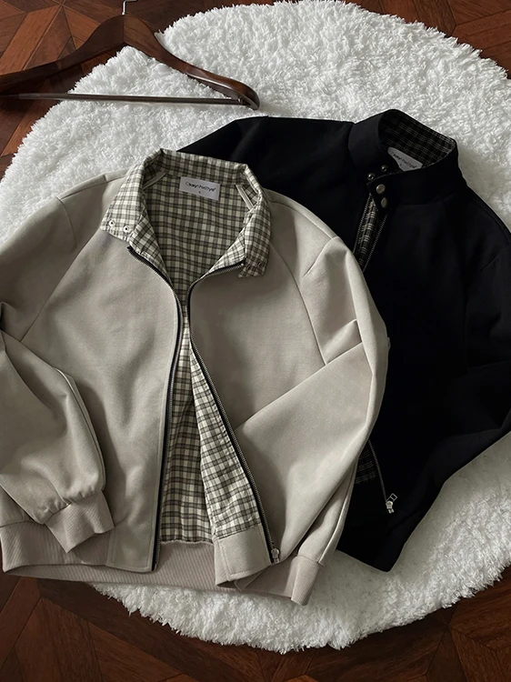 

Casual Patchwork Men's Zipper Hoodie Jaet Loose Fit Long Sve Regular Length Youth Daily Wear Comfortable Non-Sinking