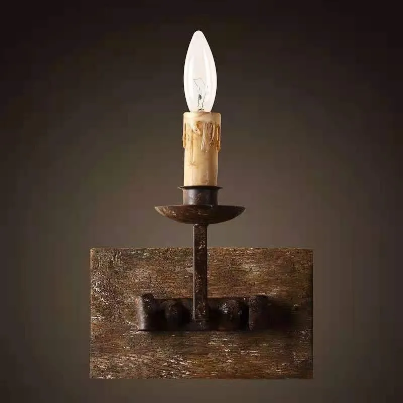 Export creative American country retro old wall lamp bedroom corridor living room restaurant B & B villa personalized wall lamp