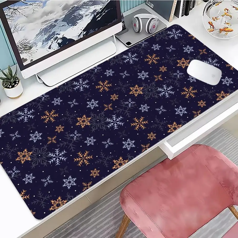 

Snowflake Mouse Pad Gaming Mouse Pad, Mouse Pad with Edges and Non-Slip Rubber Base, Extended Mouse Pad