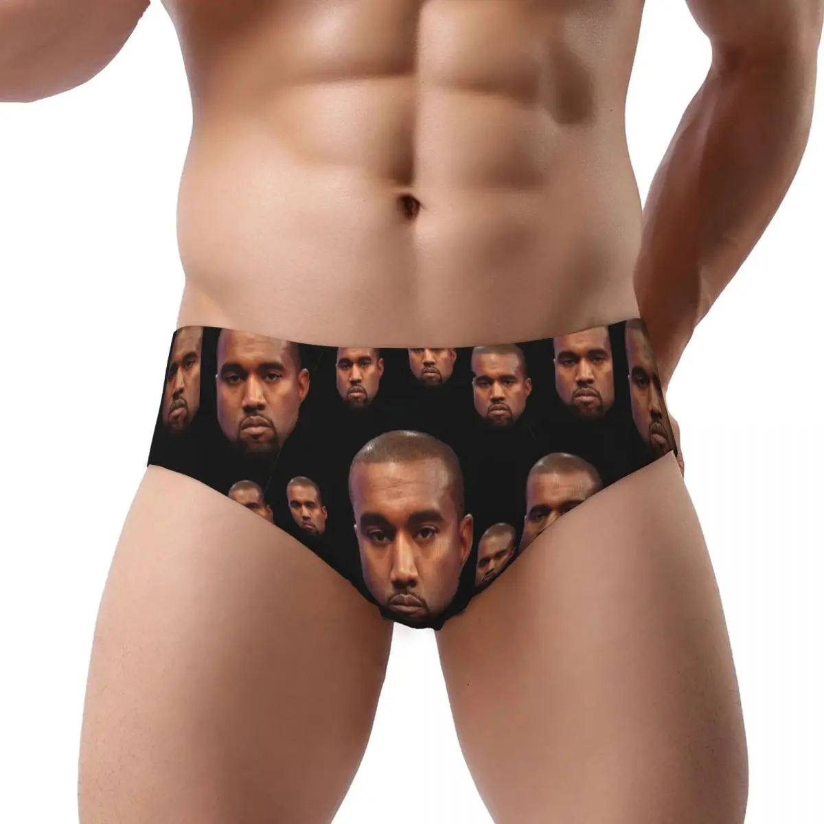 

Custom Men's Rap Kanye West Hip Hop Funny Men Panties Comfort Briefs Underwear