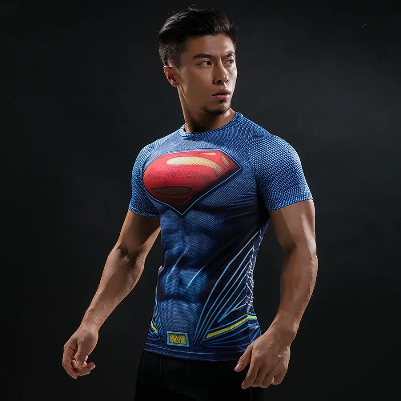 Hot Sale 3D Printed  Comics T-shirt Men Summer Fashion Short Sleeve Tshirt Compression Cosplay Costume Men T Shirt Tops Tees