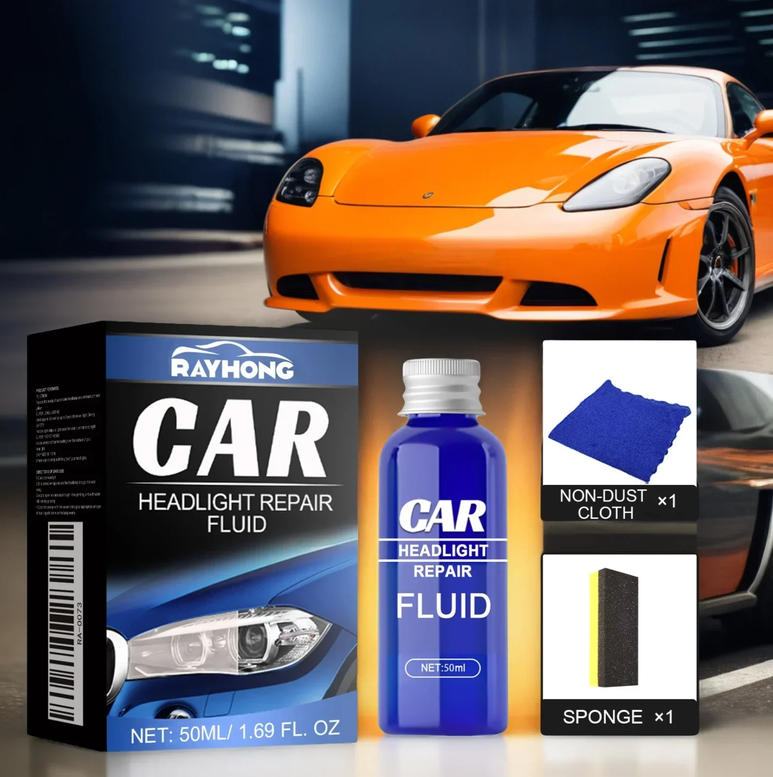 

Car Headlight Polishing Agent Repair Headlight Renewal Cleaning Paste Scratch Remover Polish Liquid Headlights Eestoration Kit