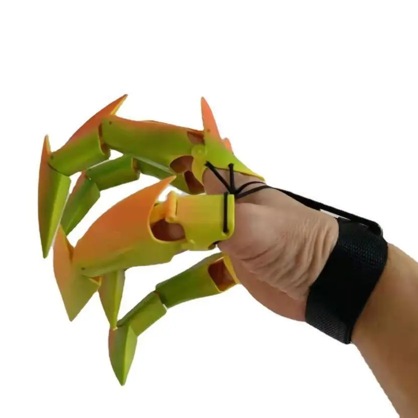 

Colorful Dragon Claw Gloves Halloween Role-playing Props Simulation Joints Movable Mantis Claws