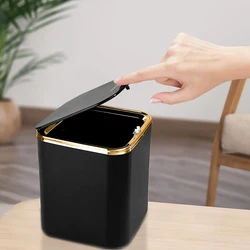 Mini Small Waste Bins Desktop Garbage Basket Home Table Plastic Trash Can Office Supplies Dustbins Sundries Barrel Box