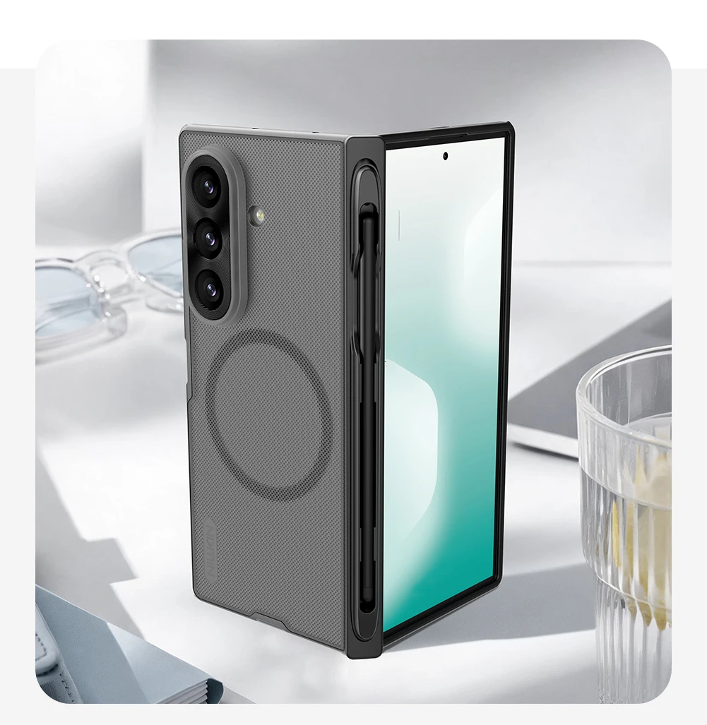 Für Samsung Galaxy Z Fold 8 Ultra Hülle NILLKIN Passgenaue Hülle Magnetische Super Frosted Shield Matte PC-Abdeckung mit Stiftschlitz – Detail 17