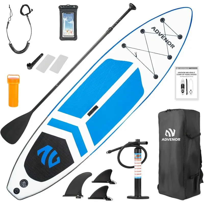 

ADVENOR Paddle Board 11'x33 x6 Extra Wide Inflatable Stand Up Paddle Board with Adjustable Paddle,Backpack,Waterproof Bag,Leash