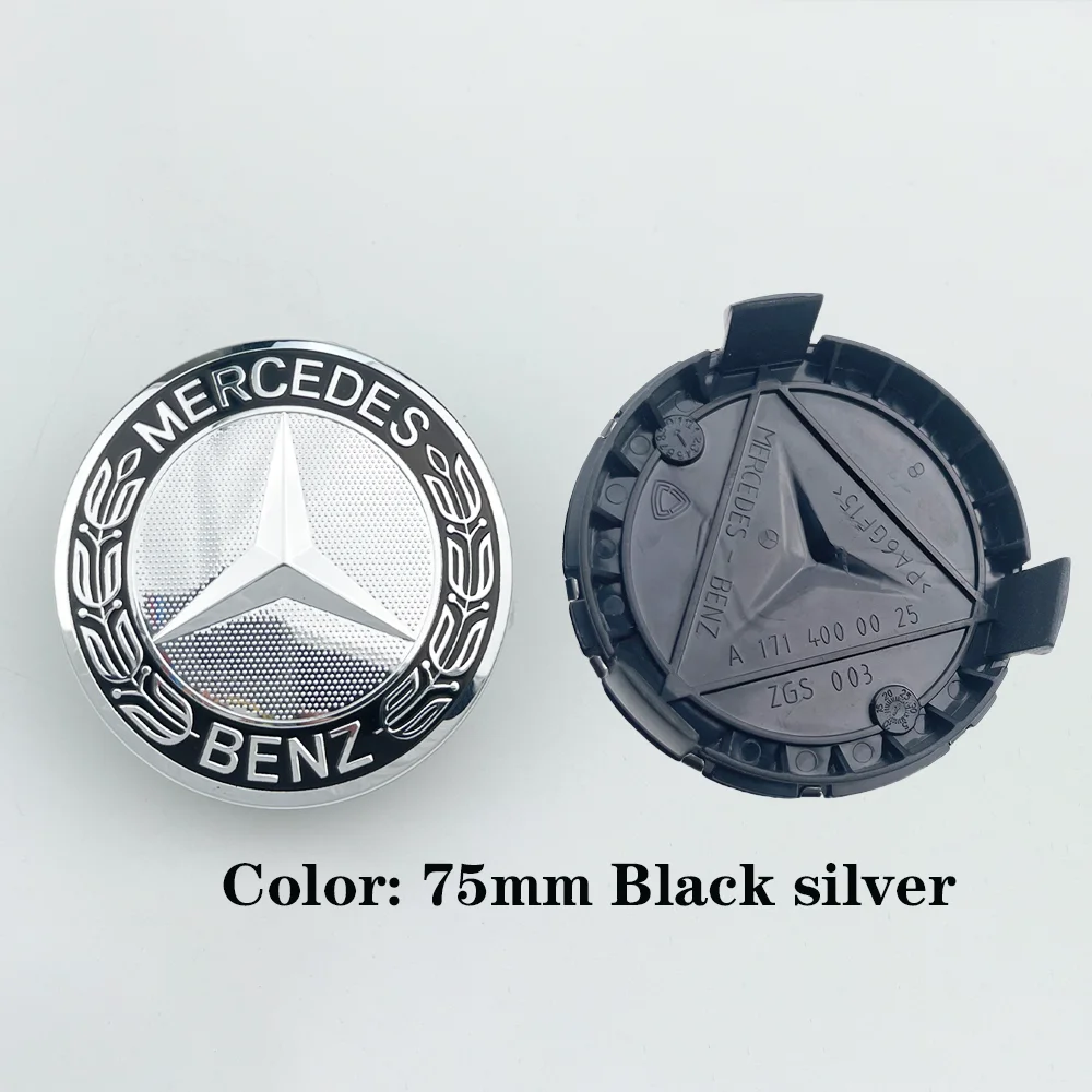 4pcs 75mm Wheel Hub Cap Emblem Replacement For Mercedes Benz AMG C180 C200 E260 E300 ML350 W230 W204 W205 W210 W211 A1714000025 view 4