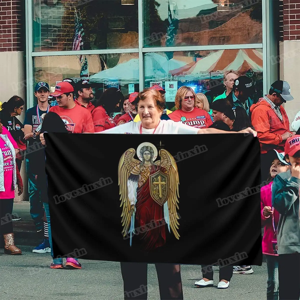 Saint Michael The Archangel Knight of God Catholic Christian Black New Holiday New Brand Novelty Man Flag