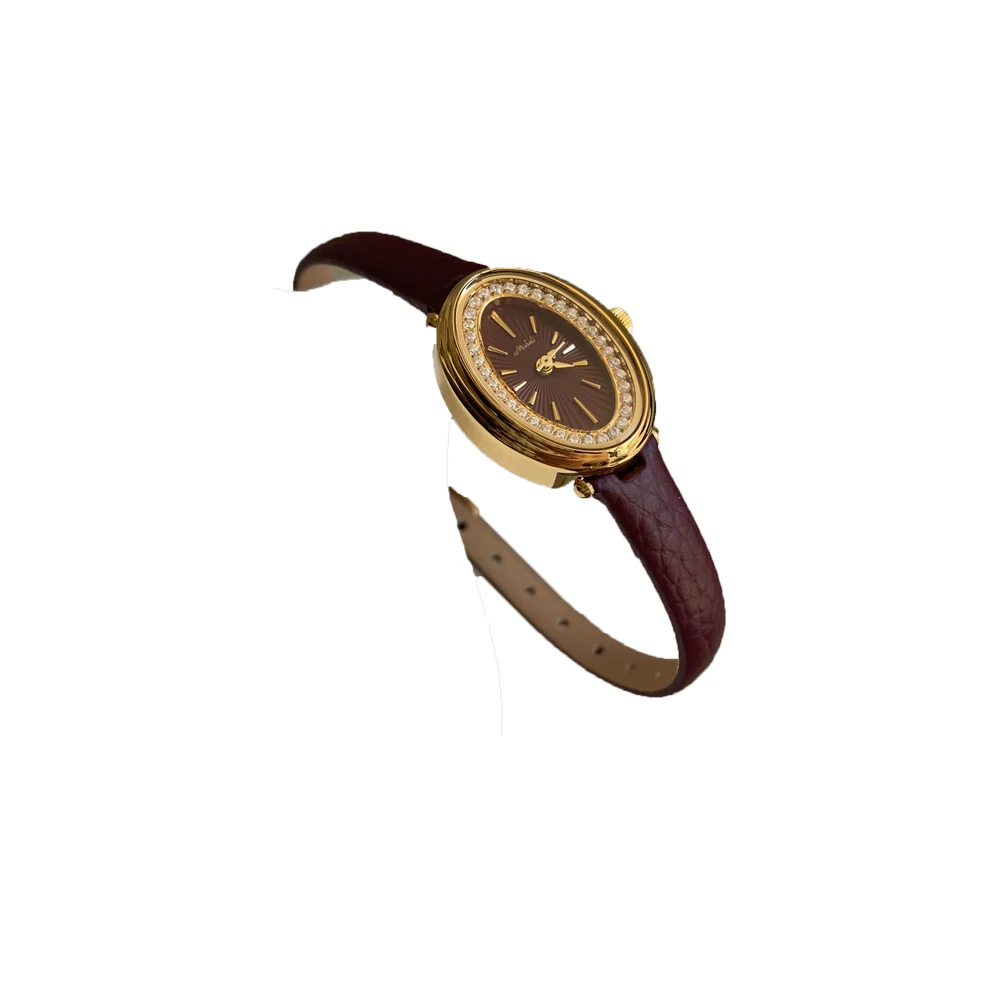 Fashion Simplicity Temperament Elliptical disk quartz belt Watch For women\'s girl Chain watch  Women\'s accessories wholesale