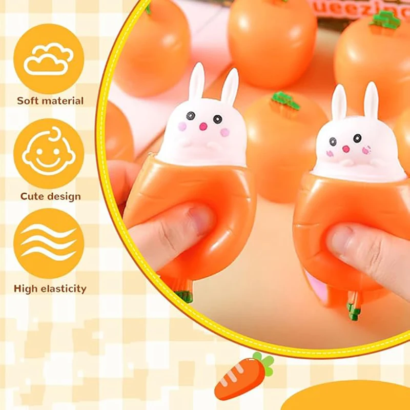 2026 New Easter Carrot Bunny Decor, Handmade Rabbit Ornament for Easter Basket Stuffers (3PCS)