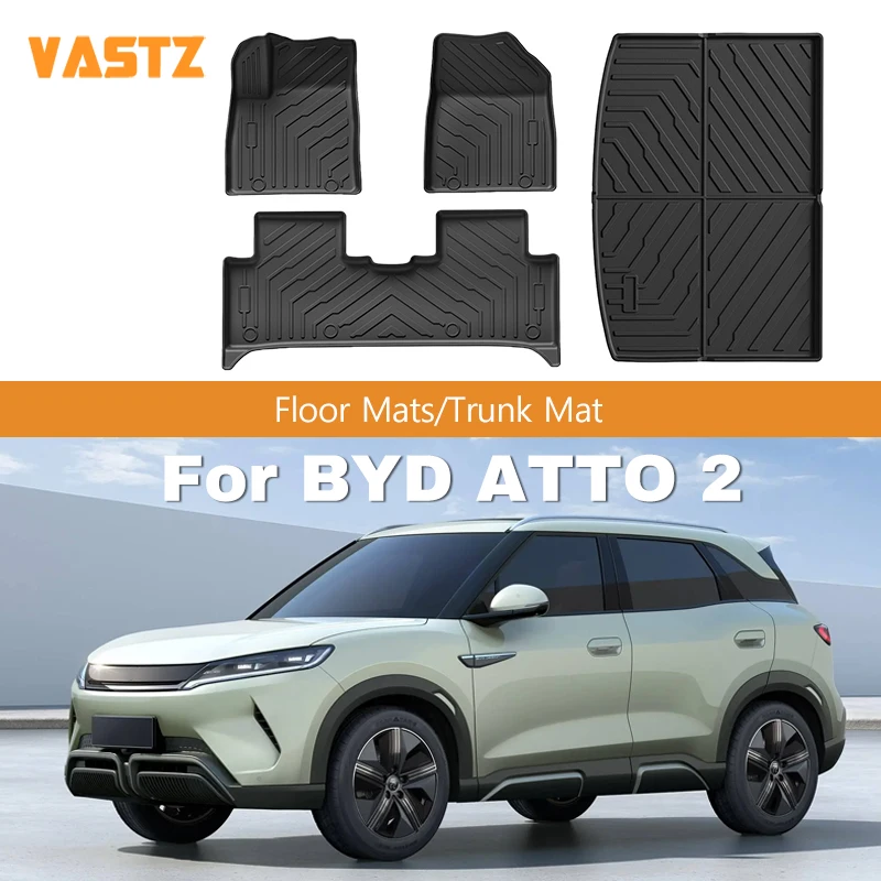 

Car Floor Mats For BYD ATTO 2 Yuan UP 2024 2025 TPE Trunk Mat Non - Slip Washable High - Side Design Cargo Liner Protection Pads