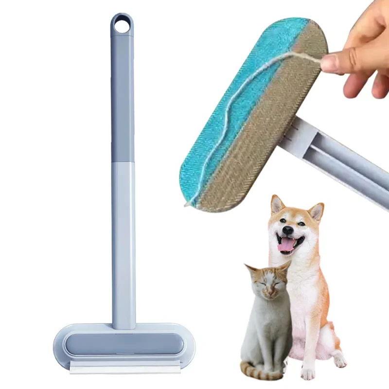 3 in 1 Multifunctional Pet Hair Remover Brush Long Handle Window Cleaning Brush Cat Dog Fur Lint Cleaner Household Washable