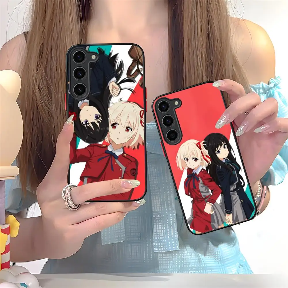 

Lycoris Recoil Anime Mobile Phone Case for Samsung Galaxy S25 S24 S23 S22 S21 Plus FE Ultra Colour Silicone Protective Luxury