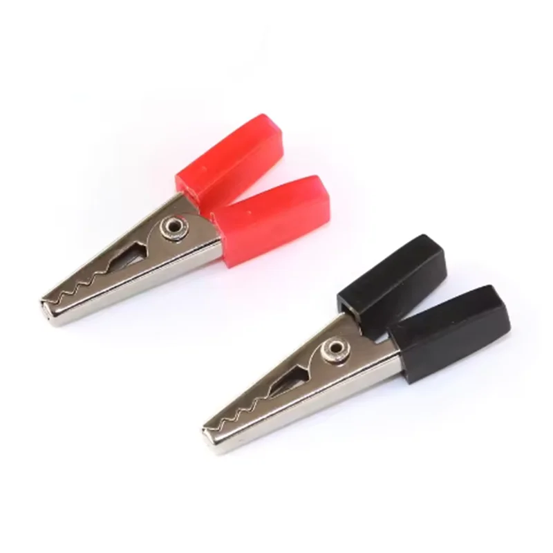 2pcs35/50MM Small and Large Crocodile Clip Sheath Clip Experimental Clip Battery Charging Source Clip Test Clip Dual Handle Clip