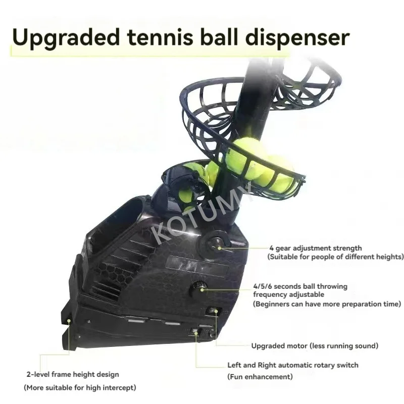 Tennis Thrower Ball Delivery Machine Self-help Single Practice With Net Catcher Multi-ball Training Assist Portable Tossing