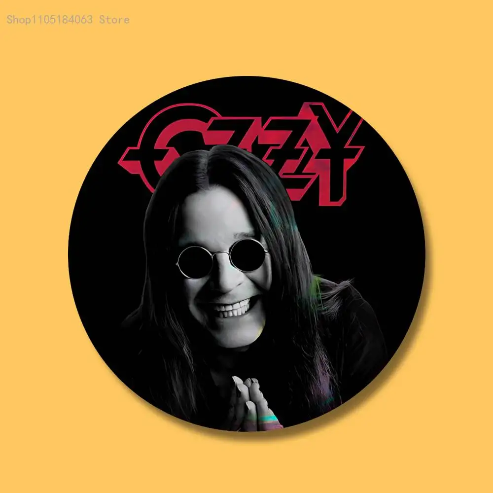 B-أسود S-Sabbath Ozzy شارات زر مستدير الإبداعية دبوس بروش شارة حقيبة اكسسوارات الديكور المشجعين جمع الأصدقاء الهدايا #6