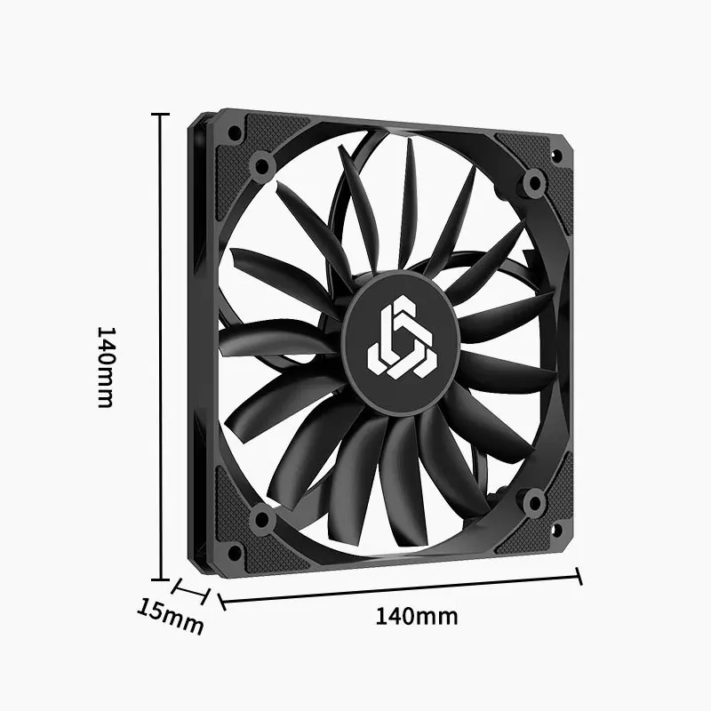 LDPCSJ 14015 رقيقة جدا 15 مللي متر سميكة كبيرة تدفق الهواء كمبيوتر مكتبي 14 سنتيمتر مروحة تبريد وحدة المعالجة المركزية مروحة مشعاع أسود