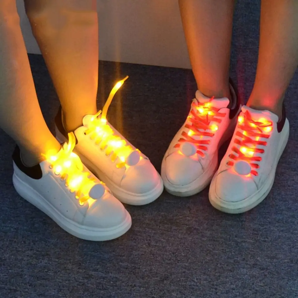 LED Luminous Skating Sapatos Cadarços, Cruz Trança Strap, Sneakers Acessórios, Decoração Do Partido