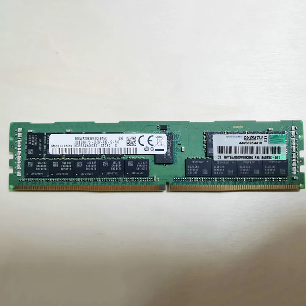 

1PCS For HPE RAM 815100-B21 850881-001 840758-091 32GB DDR4 2666 REG Server Memory