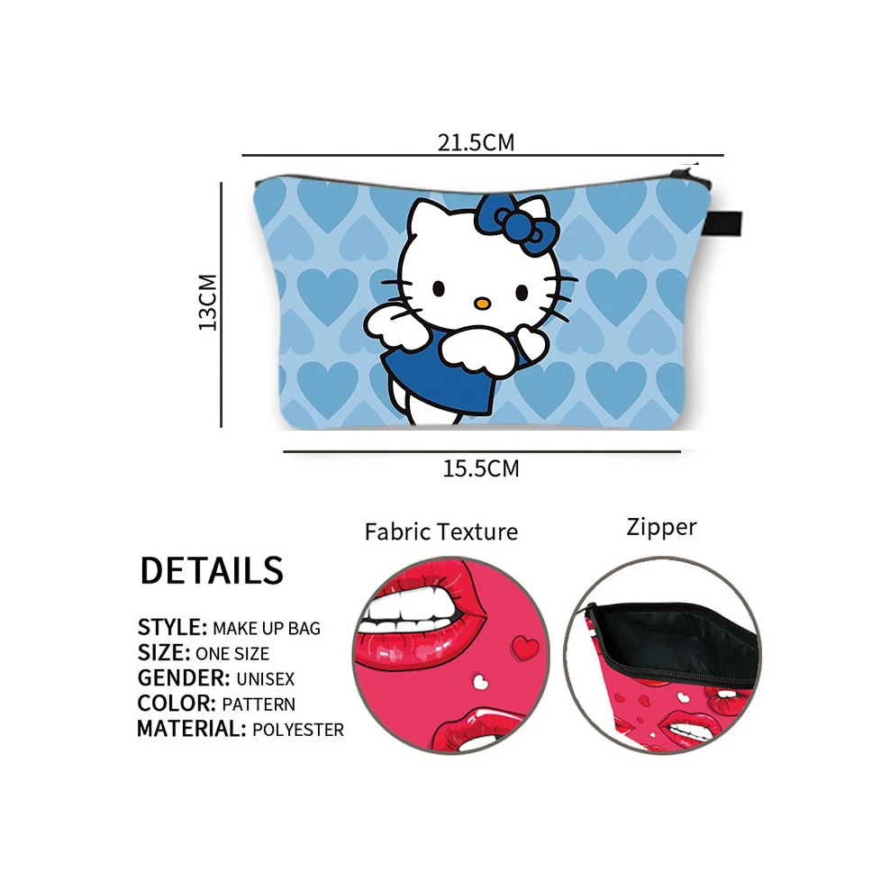 Borsa per il trucco Sanrio hellokid mymelody Girls Cute Makeup Bag tovagliolo sanitario chiave cosmetica cuffia borsa per la conservazione della