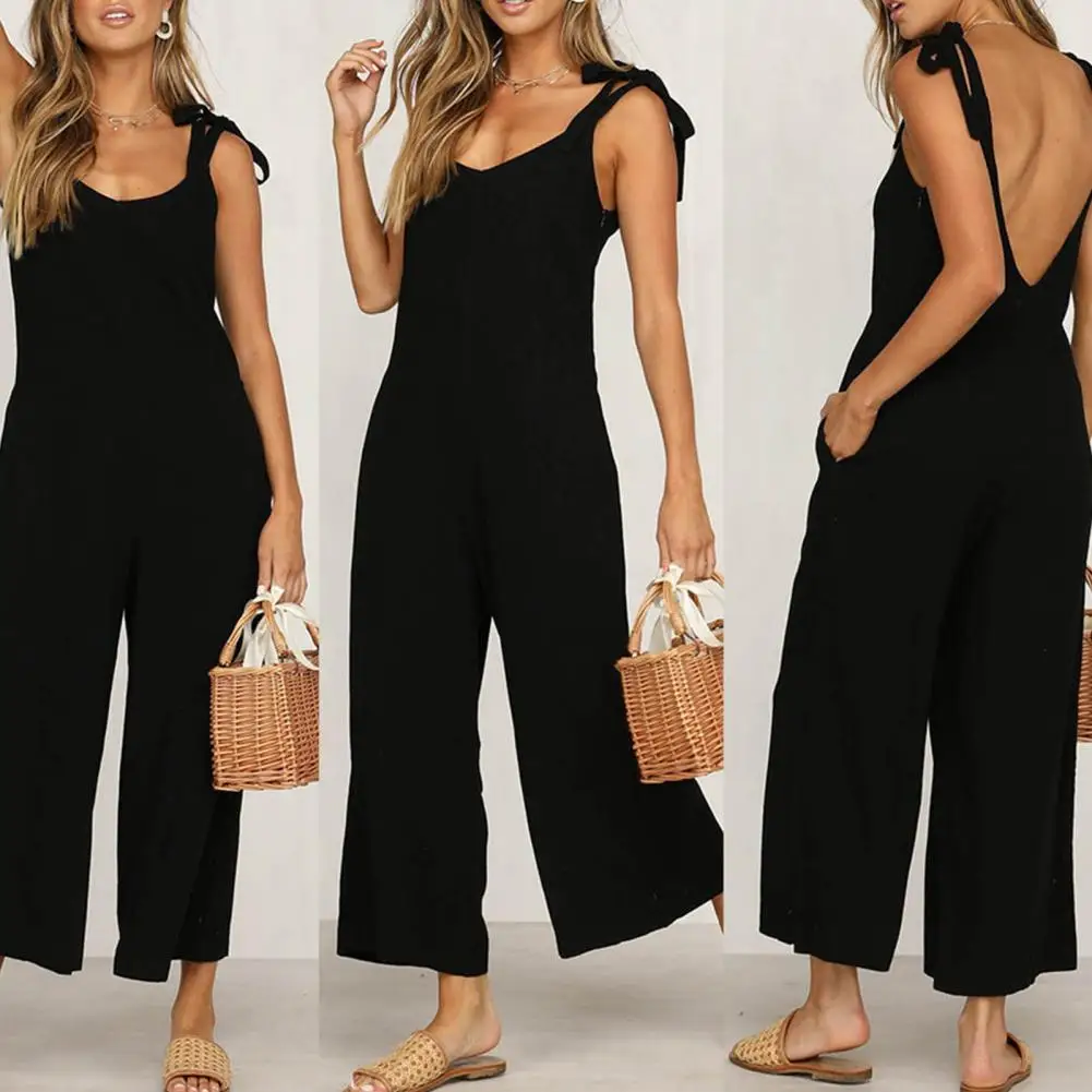 Quick Drying  Fashionable Wide Legs Women Jumpsuit All-match Women Jumpsuit Thin   Streetwear