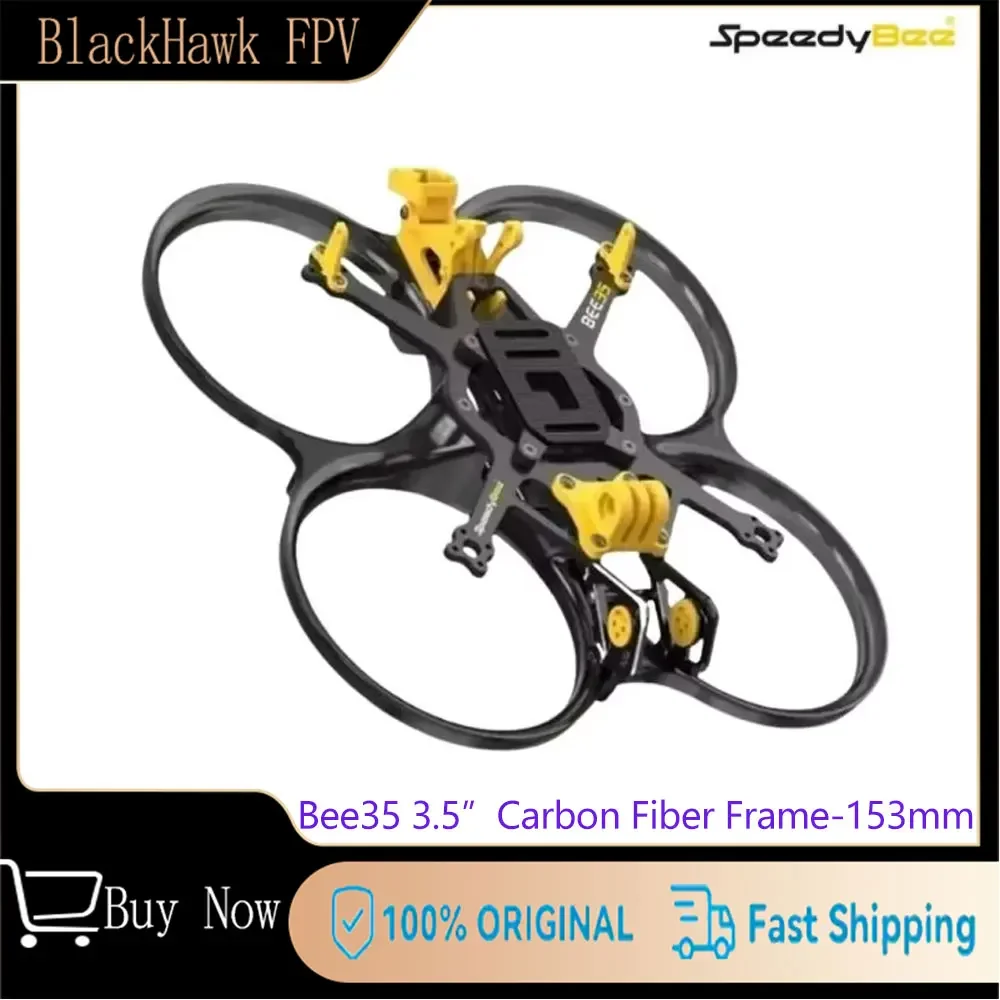 

SpeedyBee 2025 Bee35 3.5" Carbon Fiber Frame - 153mm Wheelbase for FPV Freestyle & Cinewhoop Ducted Drone (Ultralight DIY Kit)