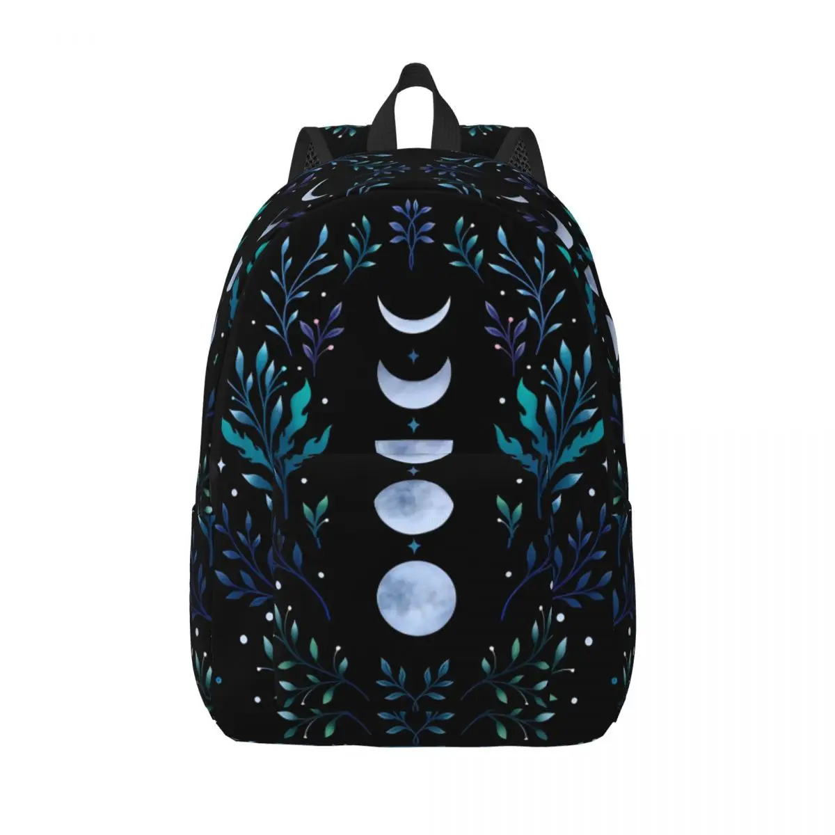 

Moonlit Garden Cool Backpack Outdoor High School Hiking Travel Boho Floral Daypack for Men Women College Canvas Bags