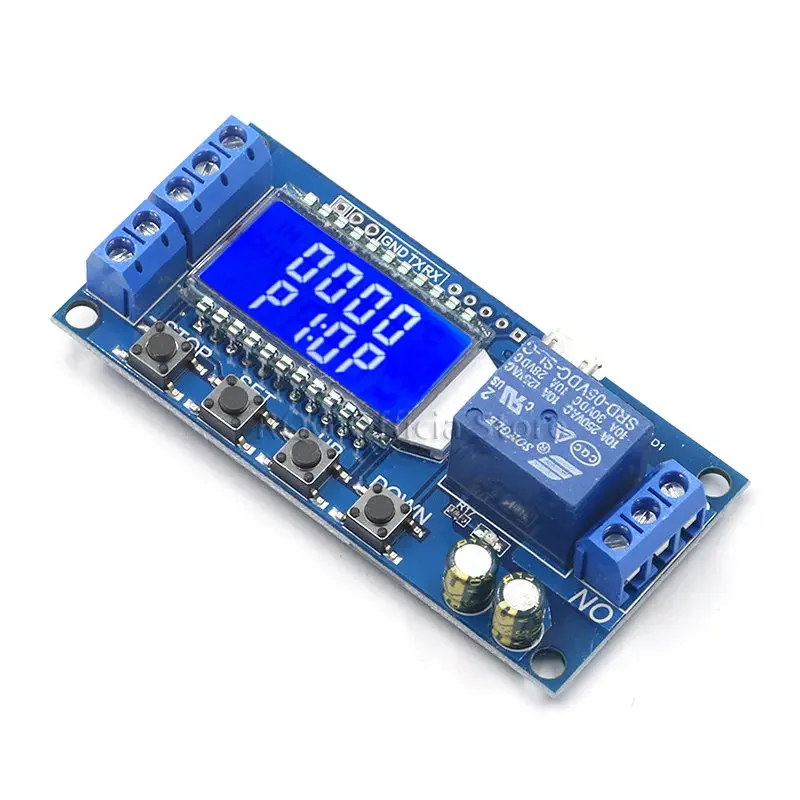 6-30V Micro USB Digital LCD Display Time Delay Relay Module Control Timer Switch Trigger Cycle Module XY-LJ02