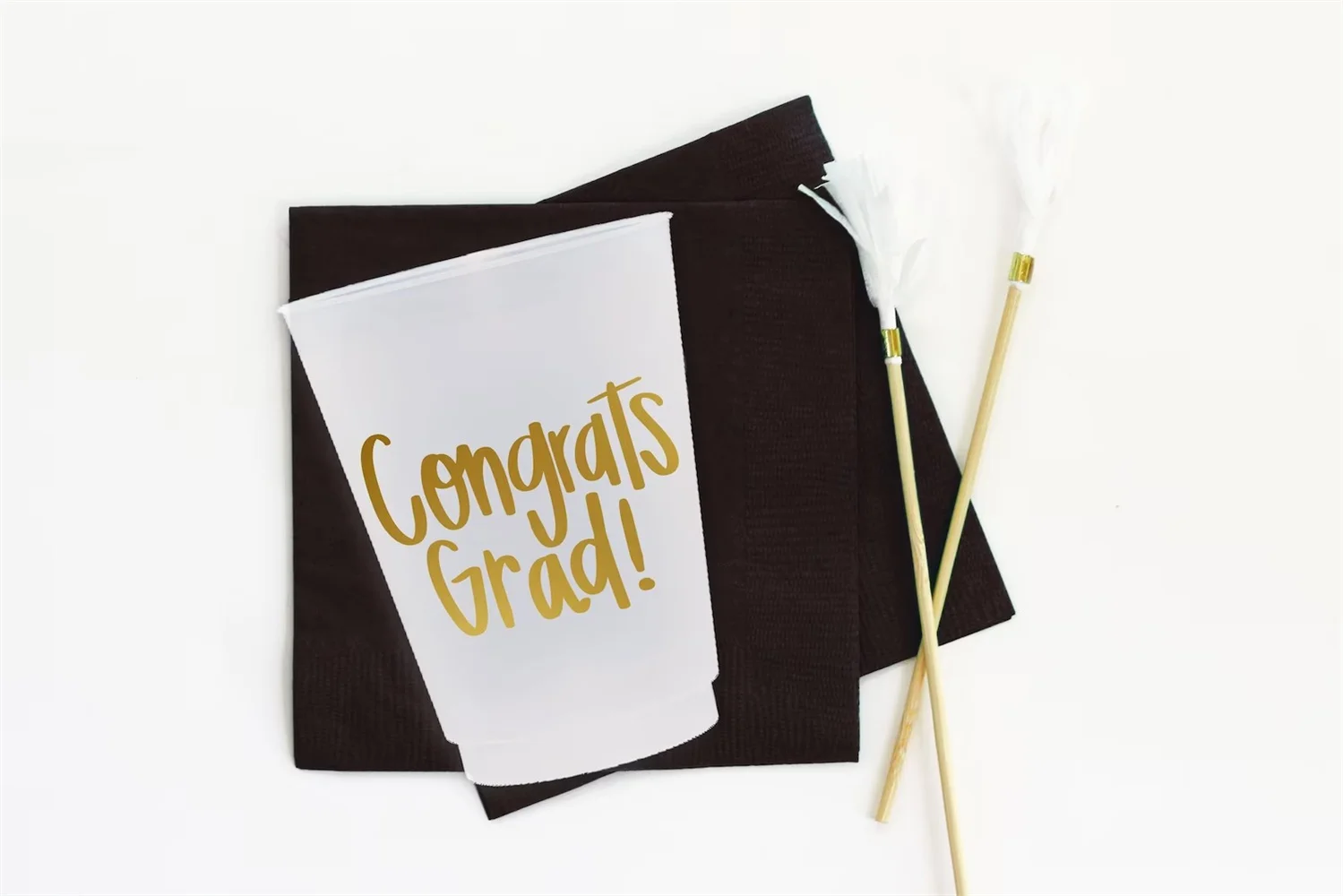 Graduation Cups Graduation Party Decorations Congrats Grad Plastic Cups Graduation Party Favors- Ready to Ship