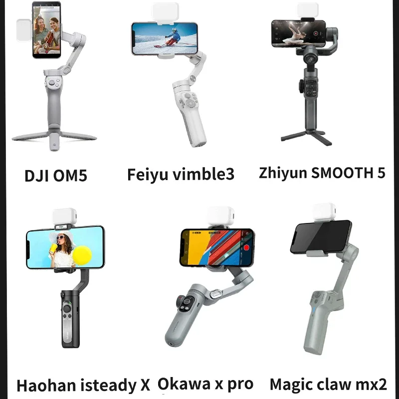 磁気 LED フィルライト DJI Osmo Mobile 6/OM5/4/SE/Zhiyun SMOOTH4/5
